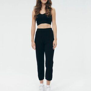 NADAAM Cashmere Cropped Pant, Black, XS, BRAND NEW